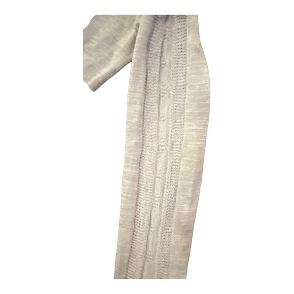 Free People Silver Mock Turtleneck Sweater With Lace Detail Women’s Size Small - Picture 7 of 11